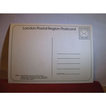 MOUNT PLEASANT UNDERGROUND RAILWAY STATION LONDON POST OFFICE unused postcard #