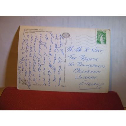 SAINT-TROPEZ , France used postcard 1980 postmark #
