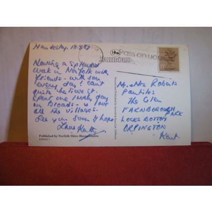 'WILLIAM' SHIRE HORSE CENTRE, NORFOLK. used postcard by Jarrold dated 1987 =
