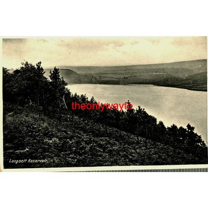 Llangsett Reservoir, Yorkshire, England, RP Postcard