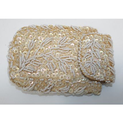 Vintage 1950's Emson Marca Registrada Hand-Beaded White Cigarette Case