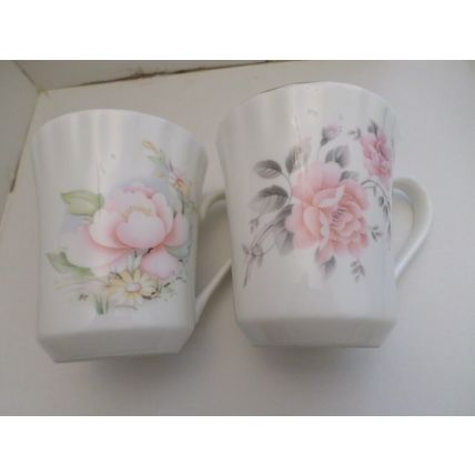 2 - Queensway-Flora Design-Fine Bone China - Mugs/Cups/Beakers - Staffordshire