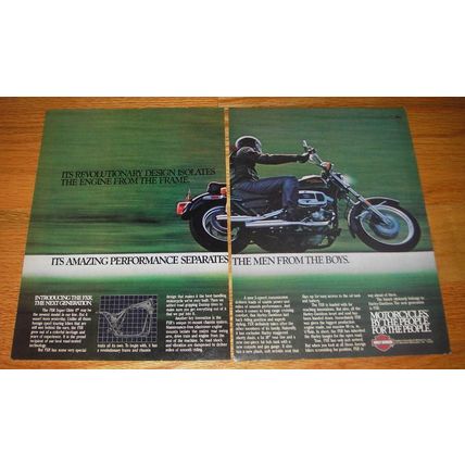 1982 Harley-Davidson FXR Super Glide II Motorcycle Advertisement