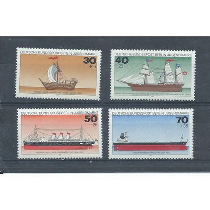 Berlin - West Germany stamps. 1977 Youth Welfare Ships MNH (B308)