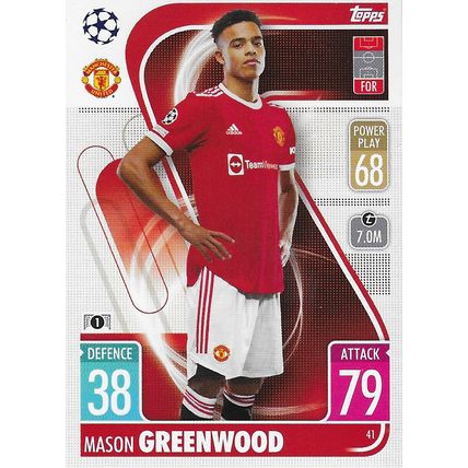 Match Attax UCL/UEL/UECL 2021-22: Manchester United, Forward - Greenwood (Mason)