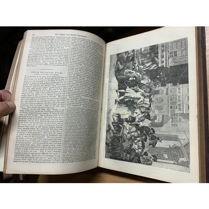 JAN-DEC 1866 "THE LEISURE HOUR" BOUND ISSUES ILLUSTRATED ANTIQUE BOOK (P8)