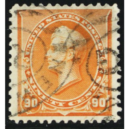 229, Used XF 90¢ Perry - With Graded 90J JUMBO PFC Certificate * Stuart Katz