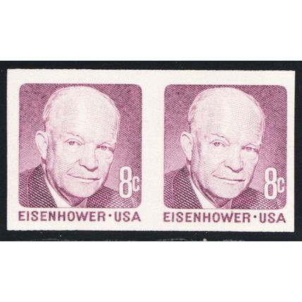 1402a, Mint VF NH 8¢ - Imperforate Coil Pair Error * Stuart Katz