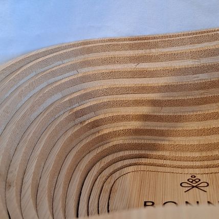 BONNIE & POP WOOD BOWL Wooden Collapsible Apple shaped Veggie Fruit Basket