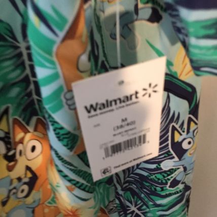 NEW Men's Bluey Button Up Medium (38/40) Short Sleeve Shirt
