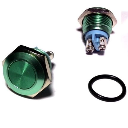 1 x metal momentary push button switch ideal horn starter 12v 19mm uk seller