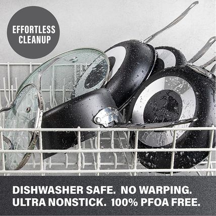 Granitestone Sauté Pan with Lid - 5.5 Quart. Non Stick Deep Frying Pan with Lid,