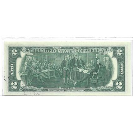 1976 US Federal Reserve $2.00 Bill Gem UNC Stamped and postmarked first day of i