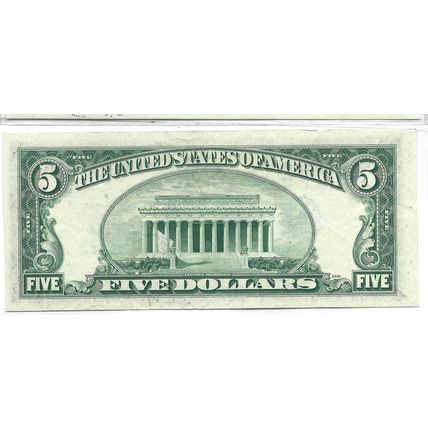 1950-D US $5.00 Bill Federal Reserve Bill Gem UNC