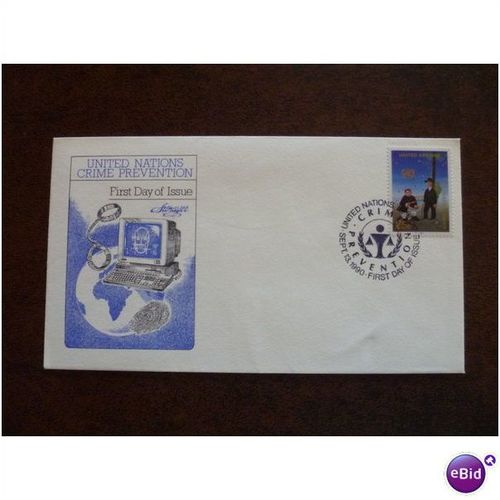 United Nations 1990 Crime Prevention First Day Covers