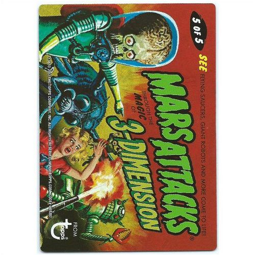2012 Topps Mars Attacks Heritage 3D - #5 - Destroying A Dog