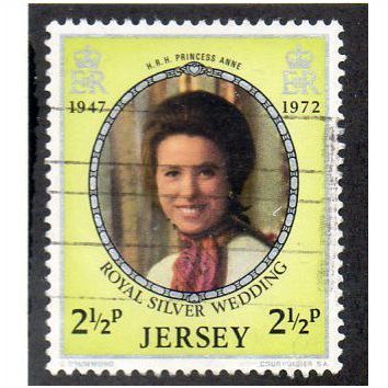 JER 1972 2.5p 'SILVER WEDDING' FINE USED (EBID 16315)