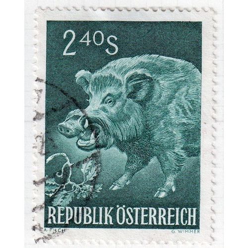 1959 AUSTRIA sg1340 2.40s DEEP BLUISH GREEN FINE USED (GAP1)
