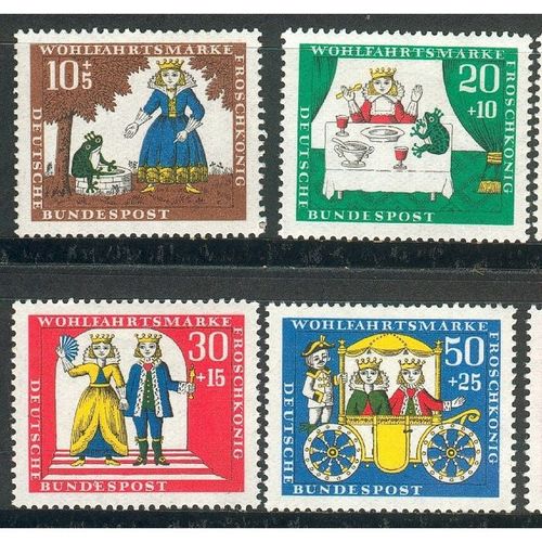 Germany 1966 - SG1428-31 - Humanitarian Relief Funds - "Frog Prince" (unused)