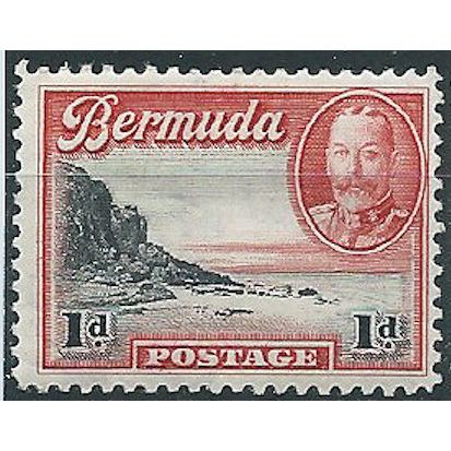 Bermuda 1936 SG99 1d Black & Scarlet Mounted Mint . ..