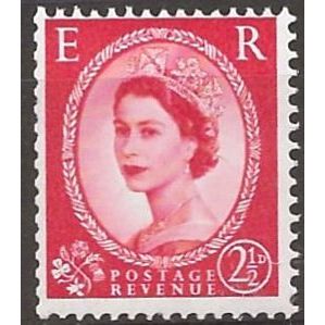 1953 SG519b 2 1/2d Carmine-Red T2 Wmk Tudor Crown Unmounted Mint ....