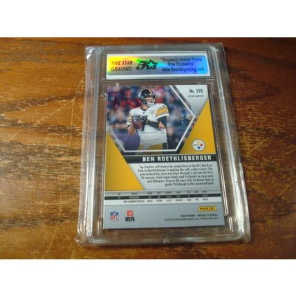 2020 Panini Mosaic, Graded Gem Mint 10, BEN ROETHLISBERGER, Steelers, Camo Pink