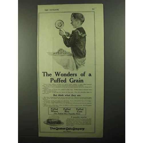 1920 Quaker Oats Puffed Wheat Ad - The Wonders