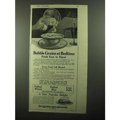 1920 Quaker Oats Puffed Wheat and Puffed Rice Ad