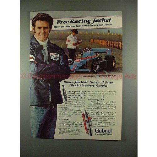 1978 Gabriel Shock Absorbers Ad w/ Al Unser & Jim Hall!