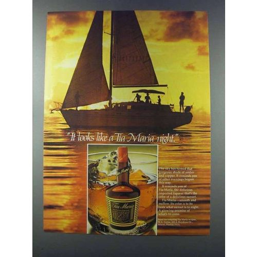 1981 Tia Maria Liqueur Ad - It Looks Like