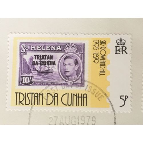 Tristan Da Cunha 1979 Rowland Hill 5p 1952 St Helena 10s Used SG 264 Sc 260stamp