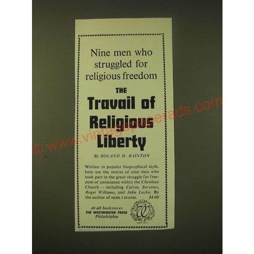 1951 The Westminster Press Ad - Nine men who struggled for religious freedom