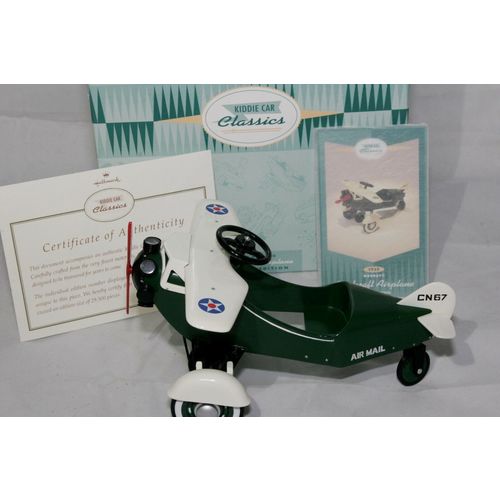 HALLMARK KIDDIE CAR CLASSICS 1935 AIRPLANE STEELCRAFT BY MURRAY LIMITED EDITIO