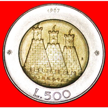 COINAGE 1972-1987 BI-METALLIC: SAN MARINO ★ 500 LIRAS 1987R LOW START★NO RESERVE