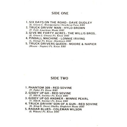 Country Classics. Ten Best Of The Truck Driver Songs by Original Artists.