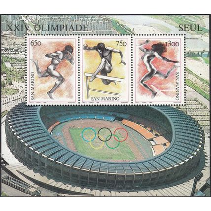 San Marino 1988 Michel Bloc Feuillet 11 Neuf ** Cote (2006) 3.20 Euro Seoul