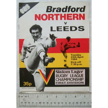 1984 programme Bradford Northern v. Leeds