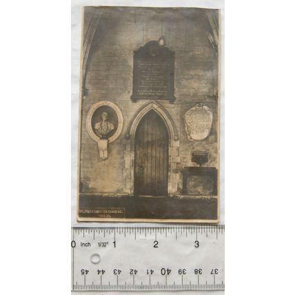 vintage postcard St Patricks Cathedral Doorway & Plaques, Dublin