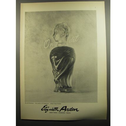 1952 Elizabeth Arden On dit Perfume Ad - The poetry of fragrance