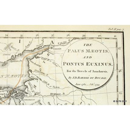 Map Black Sea "The Palus Maeotis and Pontus Euxinus" 1805 Turkey Ukraine Georgia