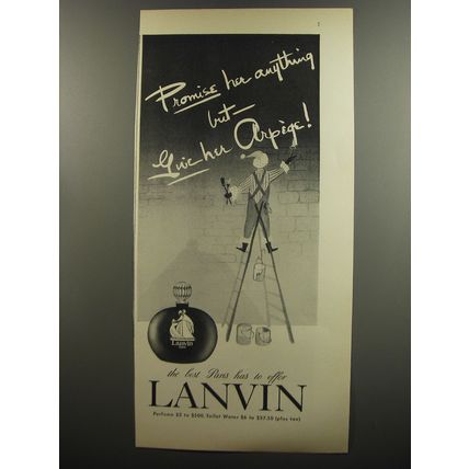 1953 Lanvin Arpege Perfume Ad - Promise her anything but give her Arpege