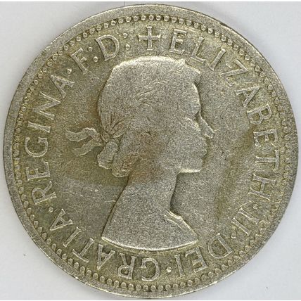 AUSTRALIA 1956 Florin 50% Silver (A)