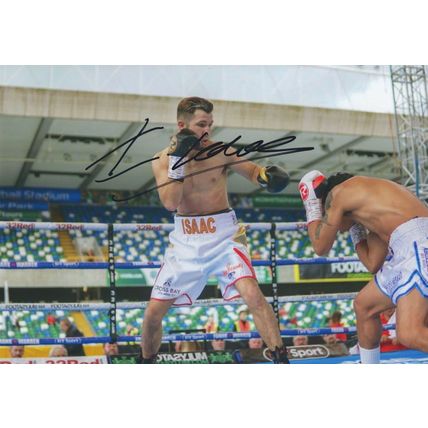 Isaac Lowe British Boxing Boxer Giant 12x8 Hand Signed Photo