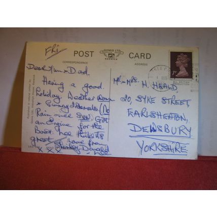 HEAD OF ULLSWATER , THE LAKE DISTRICT, CUMBRIA used postcard by Gomis 1977 pm =