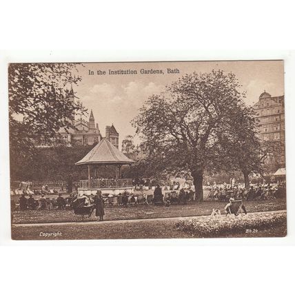 In the Institution Gardens Bath Postcard Somerset