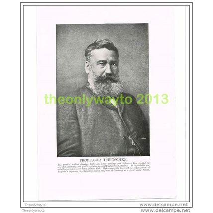 PROFESSOR TREITSCHKE, PHOTO BOOK ILLUSTRATION c1914