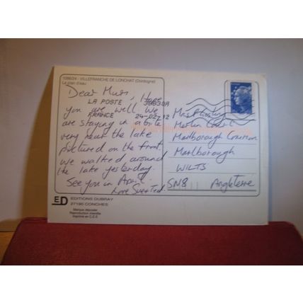 VILLEFRANCHE de LONCHAT, DORDOGNE, FRANCE used postcard 2012 pm =