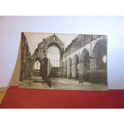 INTERIOR CHAPEL, HOLYROOD PALACE, EDINBURGH used antique postcard 1923 pm =