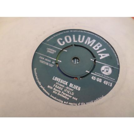 Frank Ifield - 3 x 7" Vinyl Singles - I remember you - Confessin' - Lovesick Blu