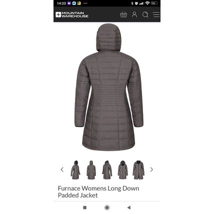 Mountain Warehouse Furnace Womens Long Down Padded Jacket size 18